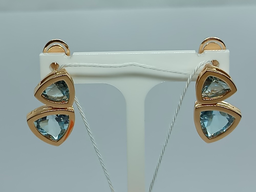 СКМИ585 СЕРЬГИ С КАМНЯМИ (Au 585)