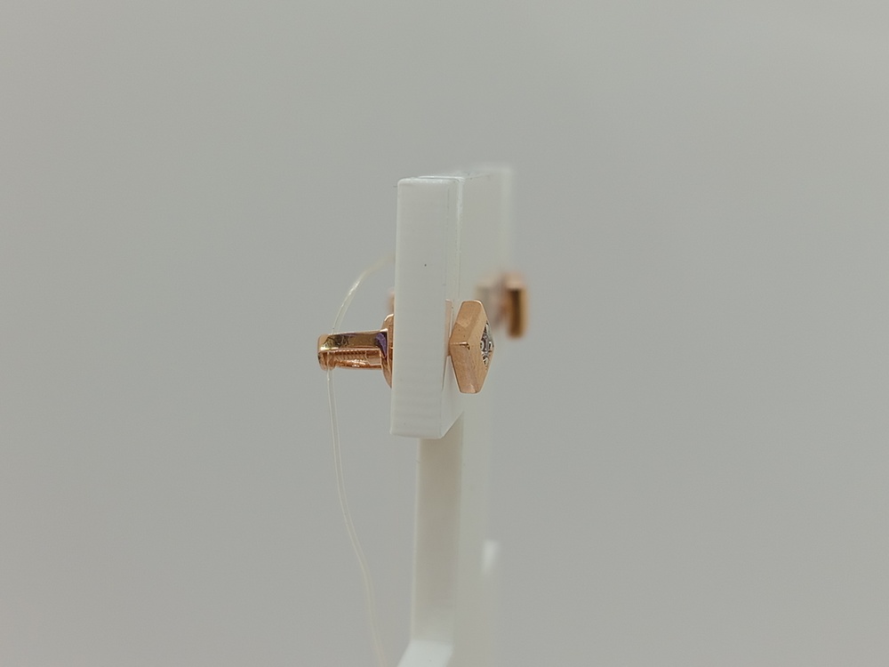 СЕРЬГИ ПУСЕТЫ с камнем (Au 585)