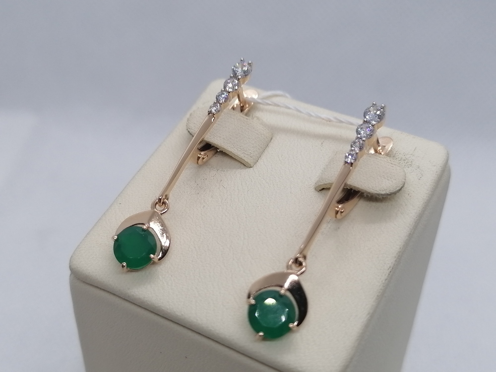 СЕРЬГИ С КАМНЯМИ (Au 585)