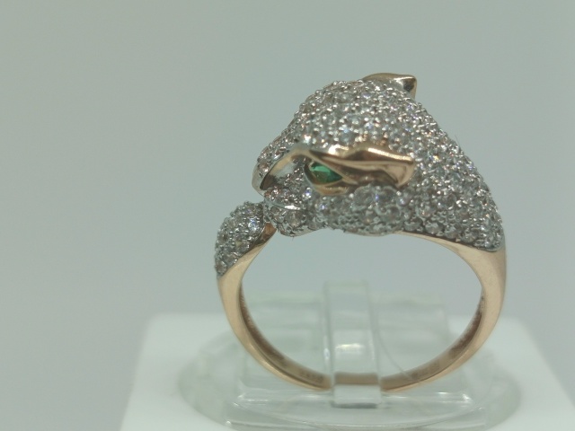 КОЛЬЦО С КАМНЯМИ (Au 585)