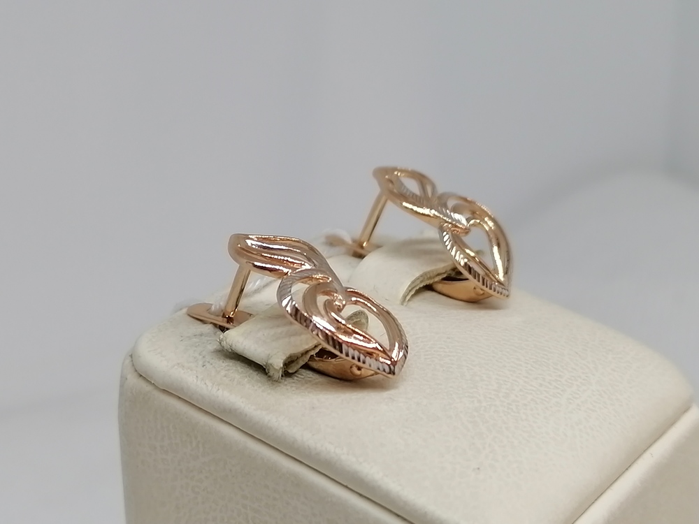 СБКМ585 СЕРЬГИ БЕЗ КАМНЯ (Au 585)