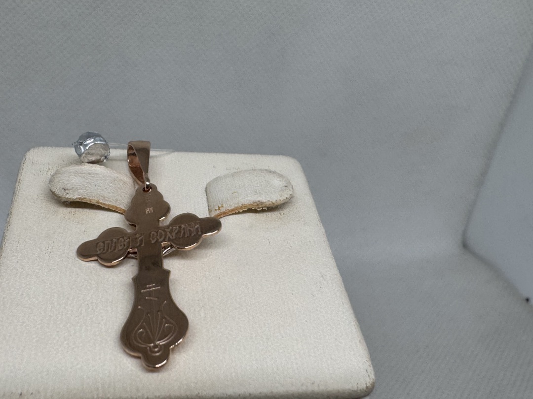 ПОДВЕСКА КРЕСТ без камня (Au 585)