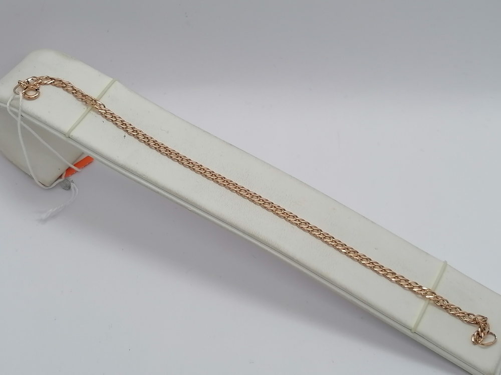 БРАСЛЕТ ПОЛНОВЕСНЫЙ Ромб двойной Au 585