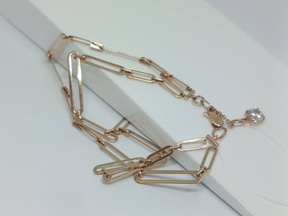 7704594/17,5 БРАСЛЕТ С КАМНЕМ (Au 585)