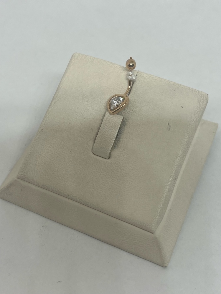 ПИРСИНГ В ПУПОК с камнем (Au 585)