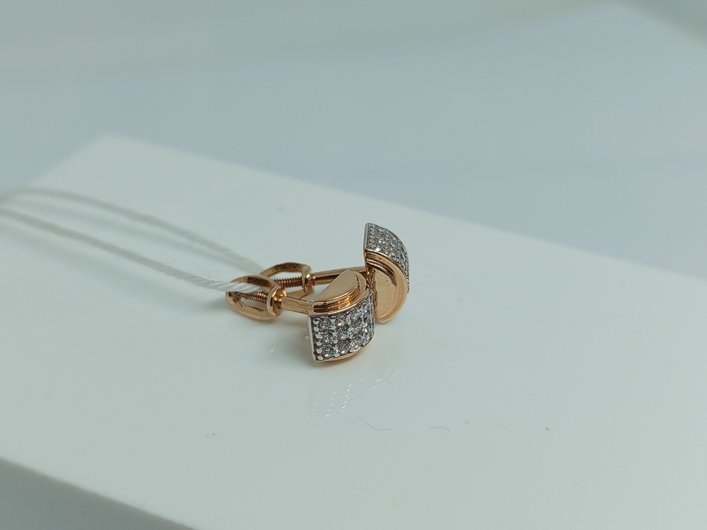 СКМИ375 СЕРЬГИ С КАМНЯМИ (Au 375)