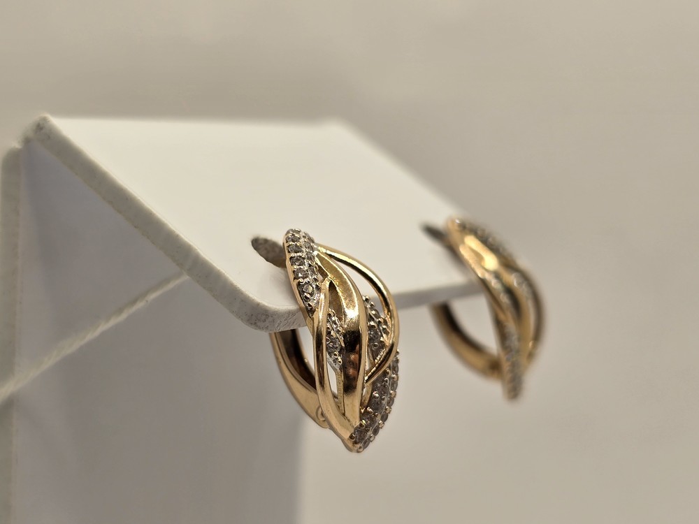 СКМИ585 СЕРЬГИ С КАМНЯМИ (Au 585)