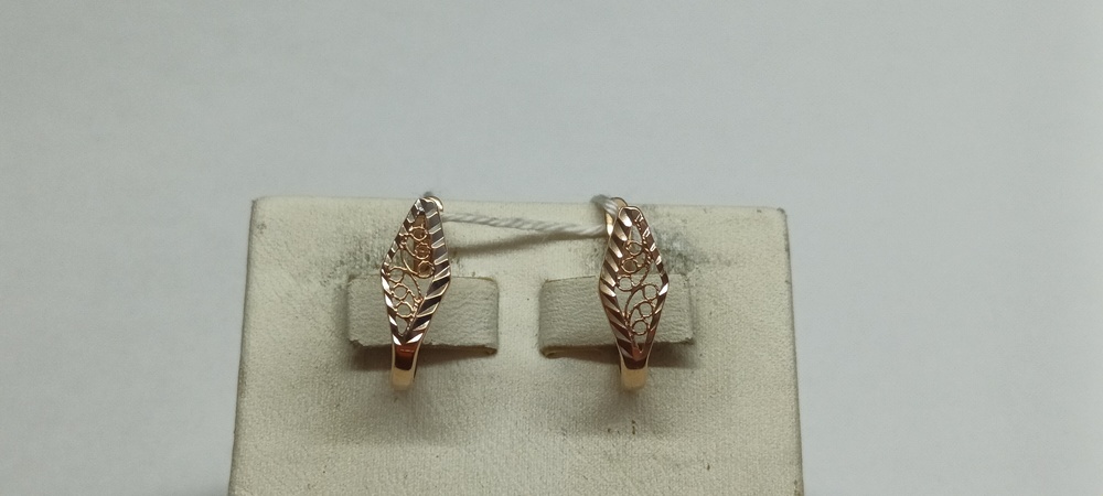 СБКМ585 СЕРЬГИ БЕЗ КАМНЯ (Au 585)