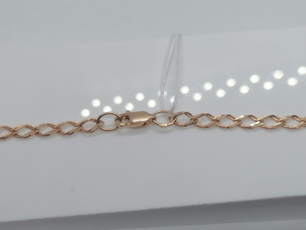 ЦЕПЬ ПУСТОТЕЛАЯ Ромб двойной (Au 585)