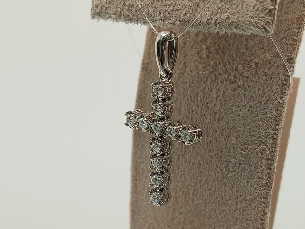 ПОДВЕСКА КРЕСТ Бриллиант (Au 585)