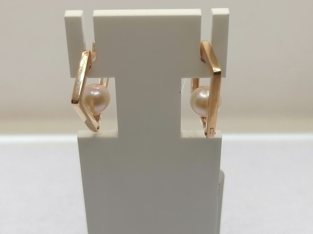 СЕРЬГИ ЖЕМЧУГ (Au 585)