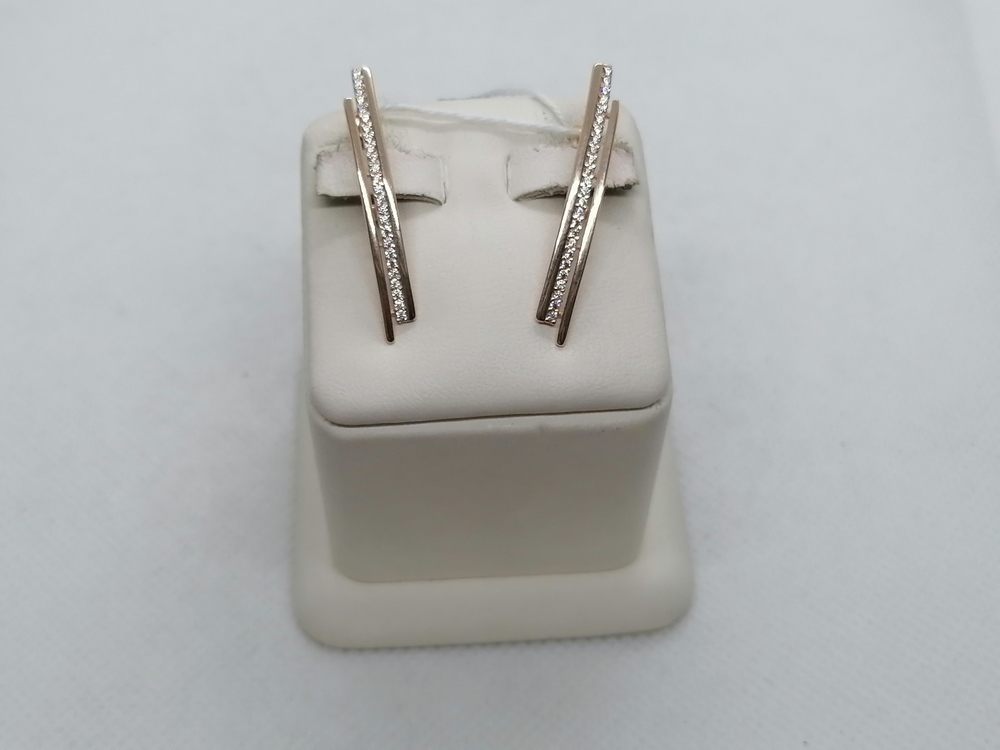 СКМИ585 СЕРЬГИ С КАМНЯМИ (Au 585)