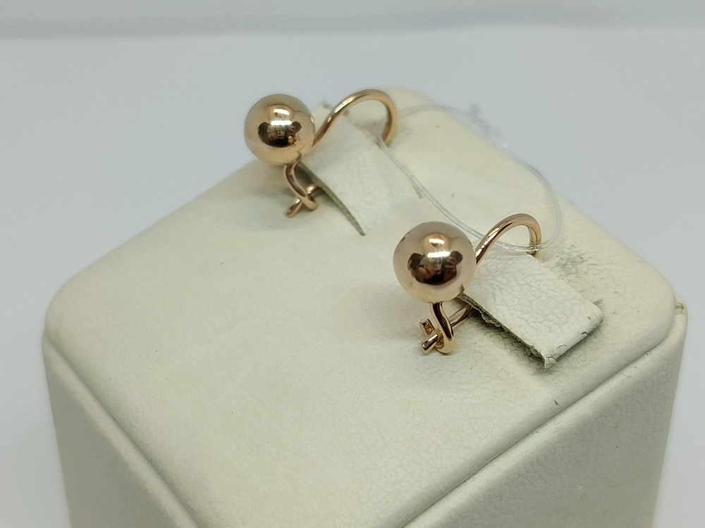 СЕРЬГИ ПЕТЕЛЬКА без камня (Au 585)