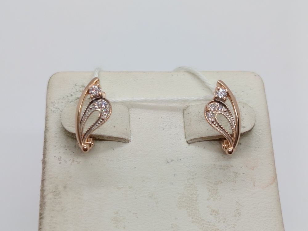 СКМИ585 СЕРЬГИ С КАМНЯМИ (Au 585)