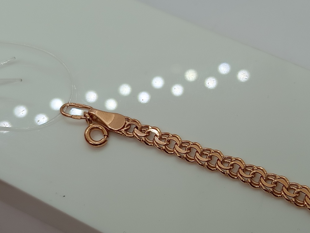 БРАСЛЕТ ПУСТОТЕЛЫЙ Бисмарк (Au 585)