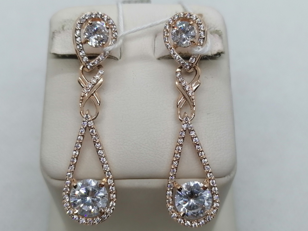 СЕРЬГИ С КАМНЯМИ (Au 585)