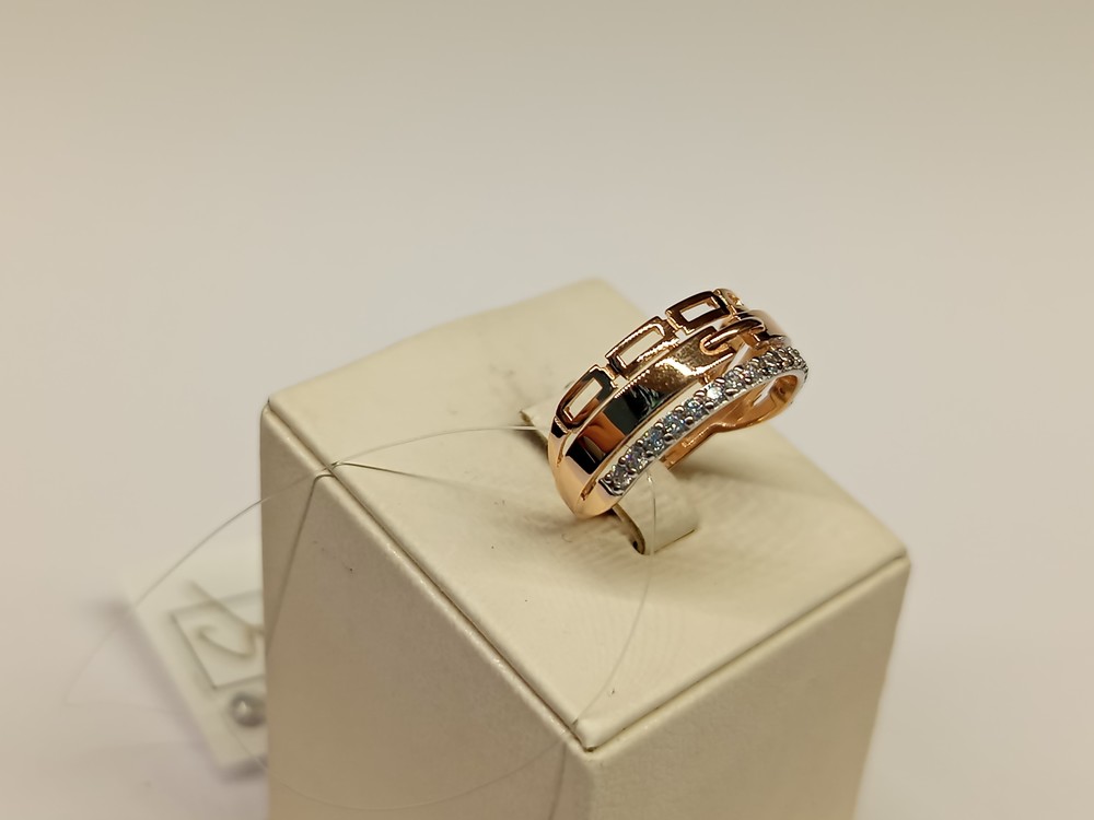 КОЛЬЦО С КАМНЯМИ (Au 585)