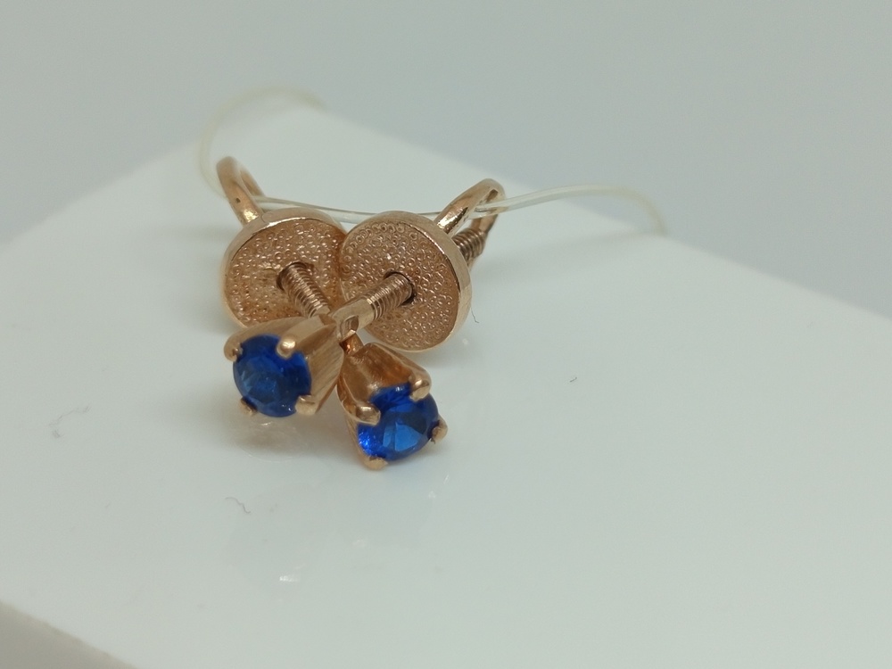 СЕРЬГИ ПУСЕТЫ с камнем (Au 585)