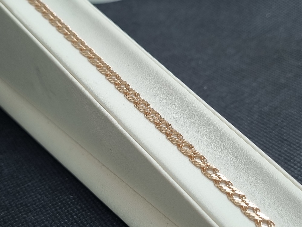 БРАСЛЕТ ПОЛНОВЕСНЫЙ Ромб тройной (Au 585)