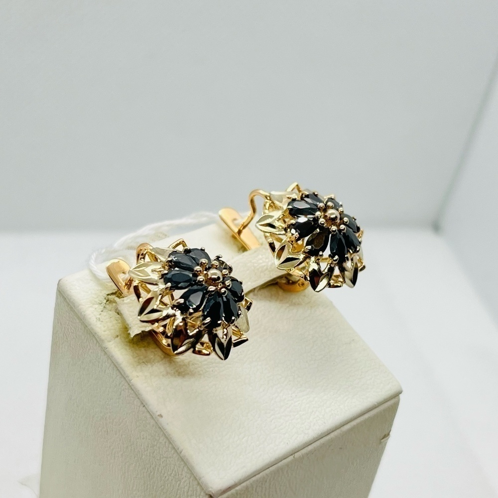 СКМИ585 СЕРЬГИ С КАМНЯМИ (Au 585)