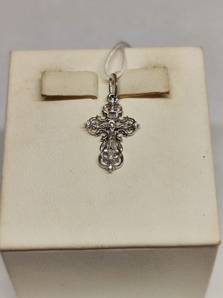 ПОДВЕСКА КРЕСТ С КАМНЯМИ (Au 585)