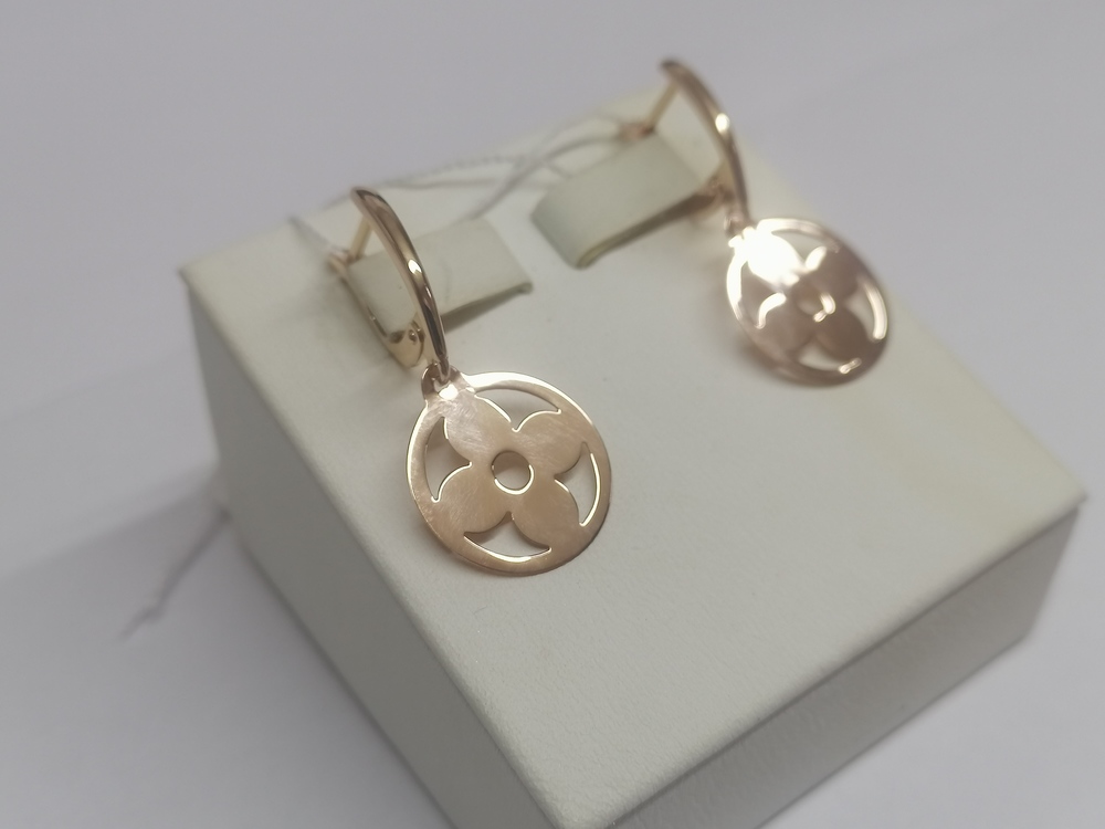 СЕРЬГИ БЕЗ КАМНЯ (Au 585)