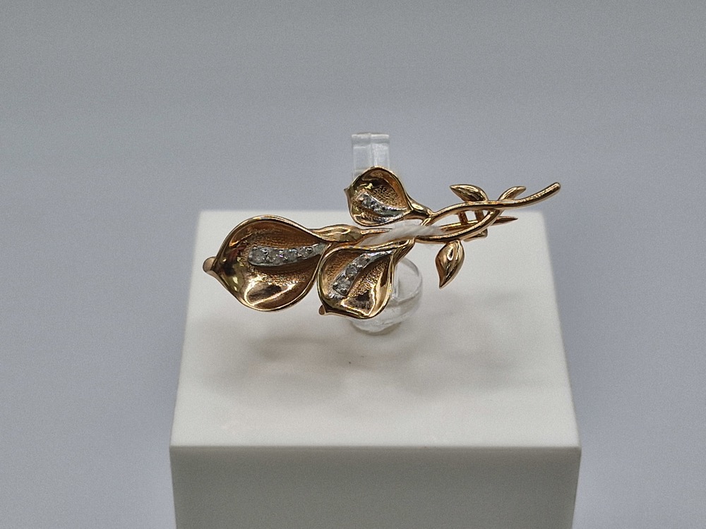 БРОШЬ БРИЛЛИАНТ Au 585