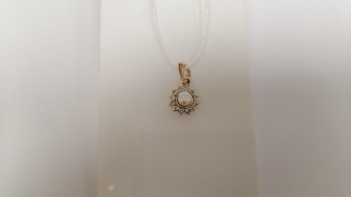 ПОДКМИ585 ПОДВЕСКА С КАМНЯМИ (Au 585)