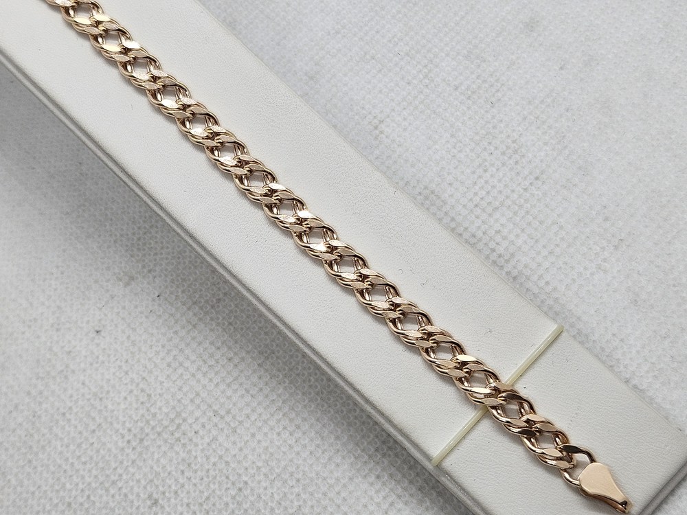 БРАСЛЕТ ПУСТОТЕЛЫЙ Ромб двойной (Au 585)