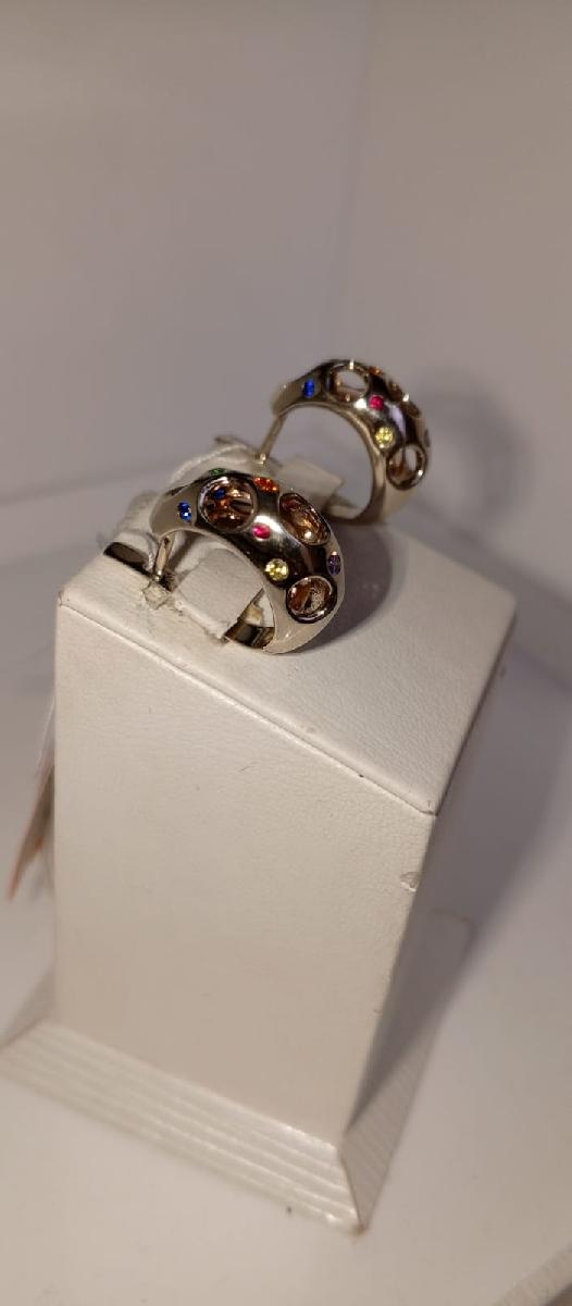 СКМИ585 СЕРЬГИ С КАМНЯМИ (Au 585)