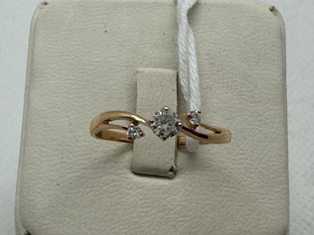 КОЛЬЦО С КАМНЯМИ (Au 585)