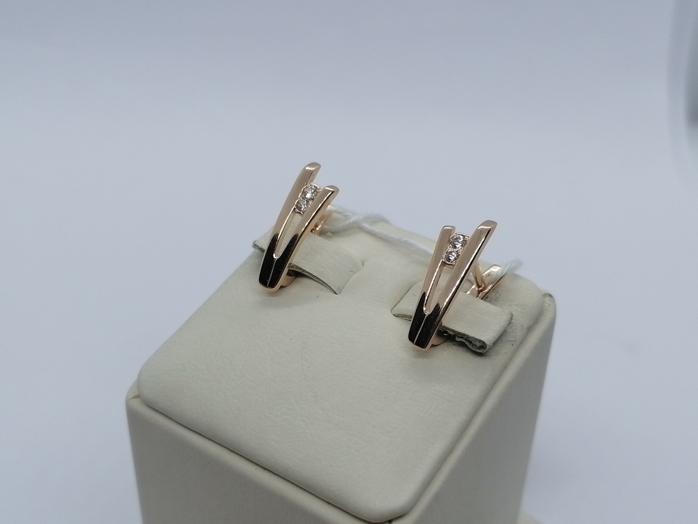 СКМИ585 СЕРЬГИ С КАМНЯМИ (Au 585)