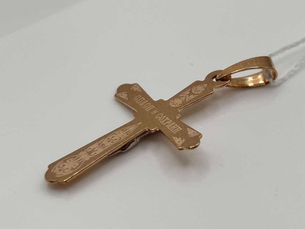 102-ИХ-22.23-12 ПОДВЕСКА КРЕСТ (Au 585)