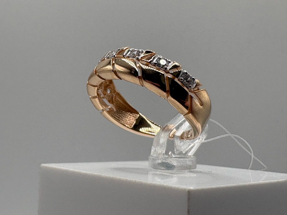 КОЛЬЦО С КАМНЯМИ (Au 585)