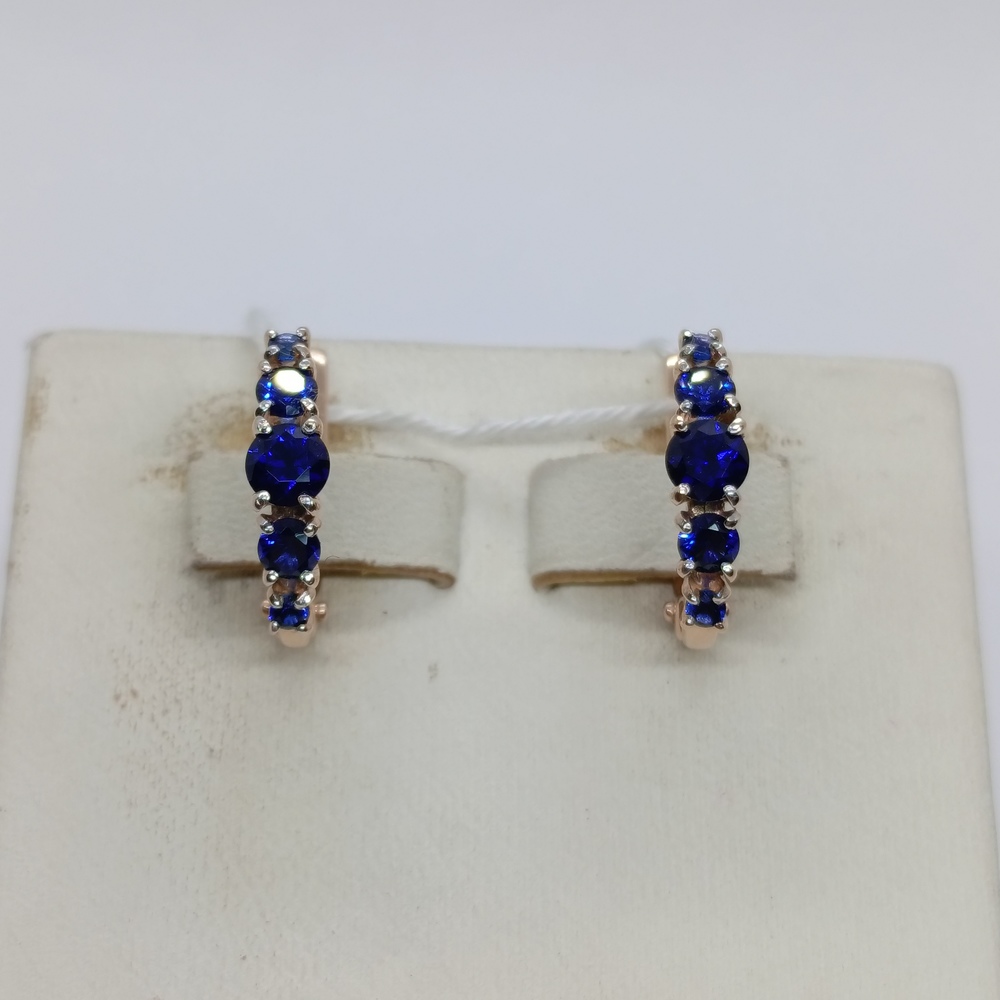 СКМИ585 СЕРЬГИ С КАМНЯМИ (Au 585)