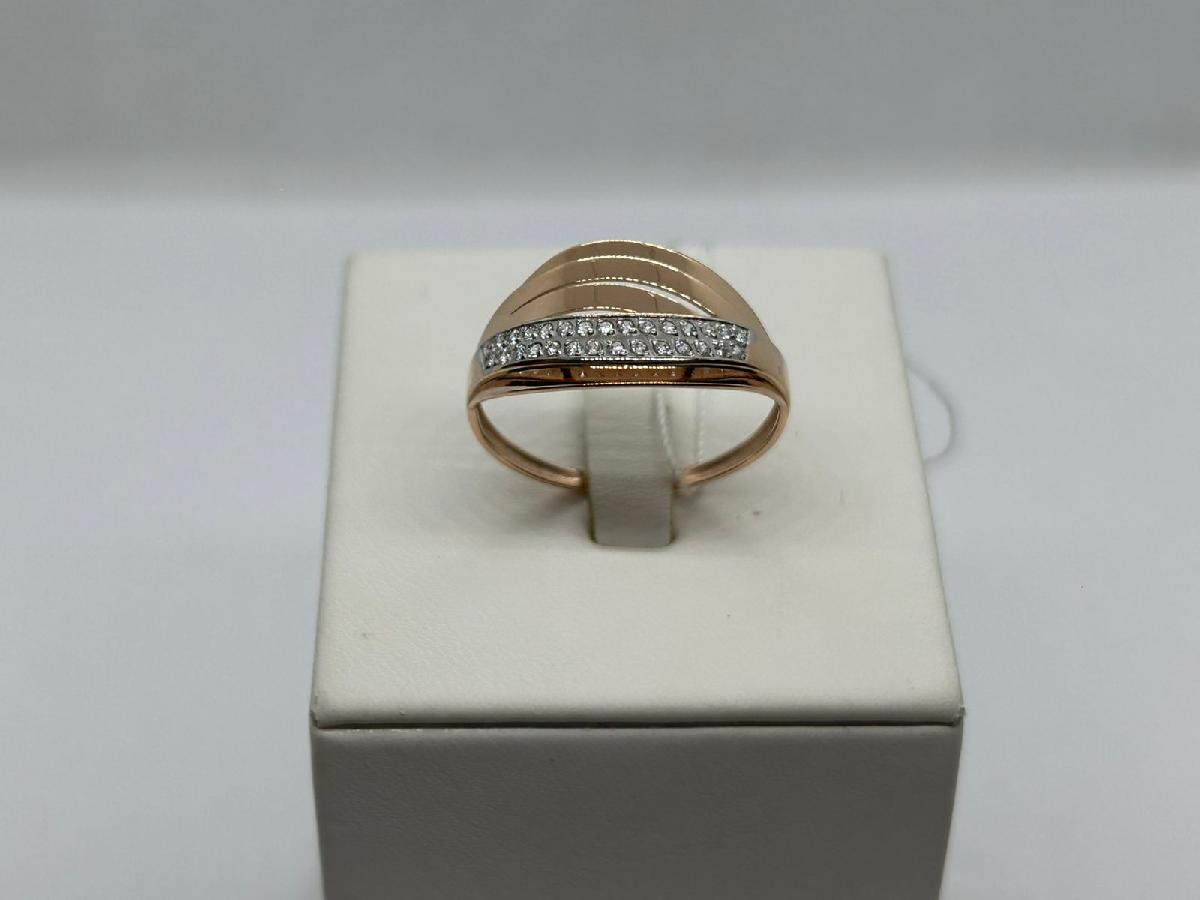 КОЛЬЦО С КАМНЯМИ (Au 585)