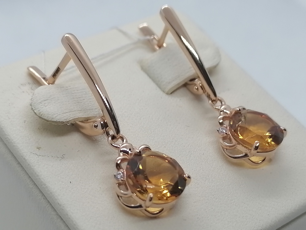 СЕРЬГИ С КАМНЯМИ (Au 585)