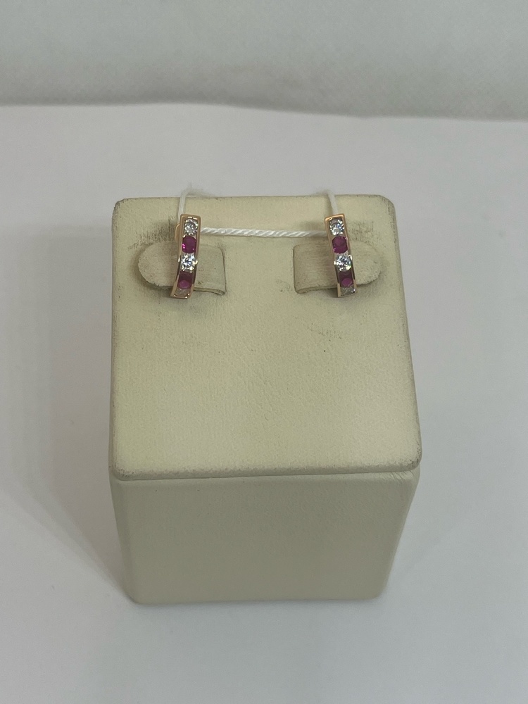 СКМИ585 СЕРЬГИ С КАМНЯМИ (Au 585)