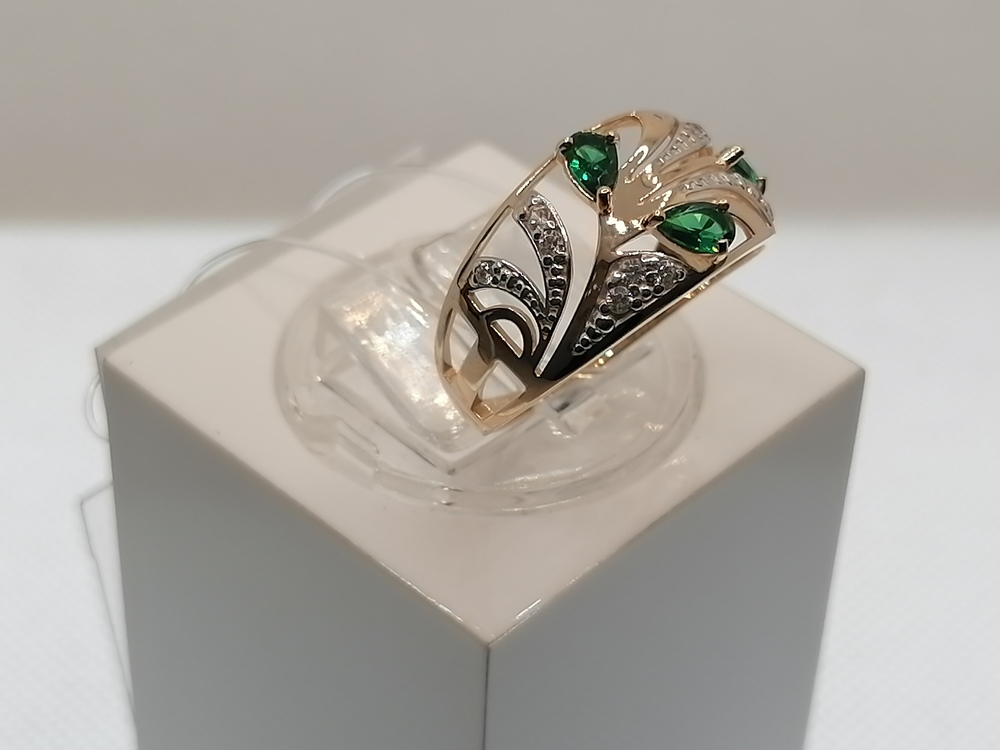 КОЛЬЦО С КАМНЯМИ (Au 585)