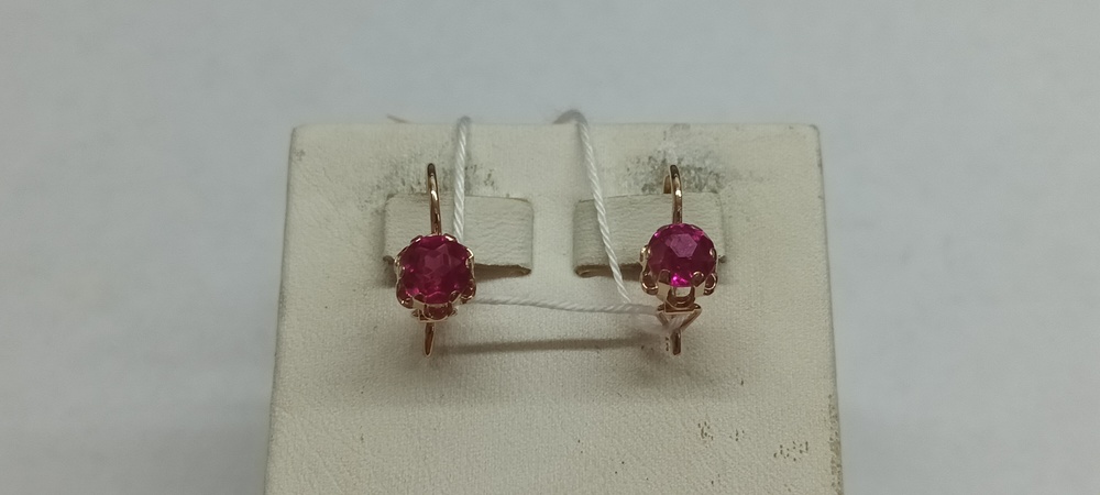 СЕРЬГИ С КАМНЕМ (Au 583)