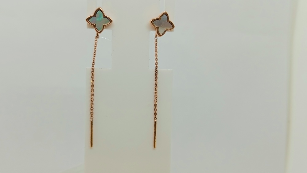 СЕРЬГИ ПРОДЕВКИ с камнем (Au 585)