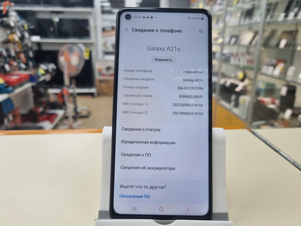 Смартфон Samsung Galaxy A21S 4/64