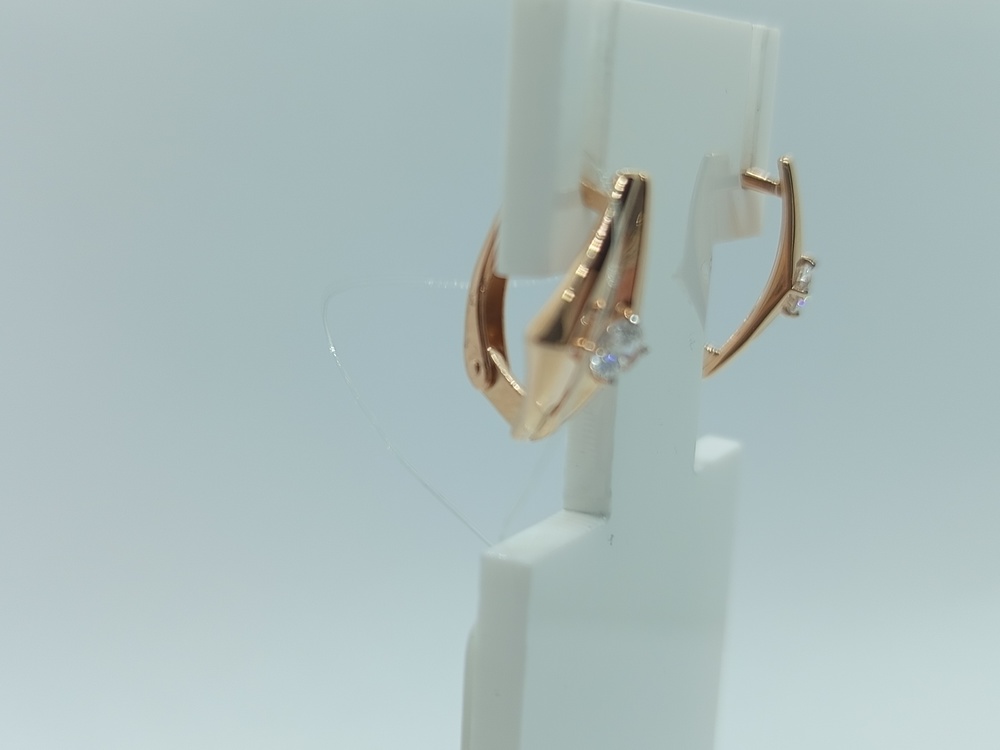 СЕРЬГИ С КАМНЕМ (Au 585)