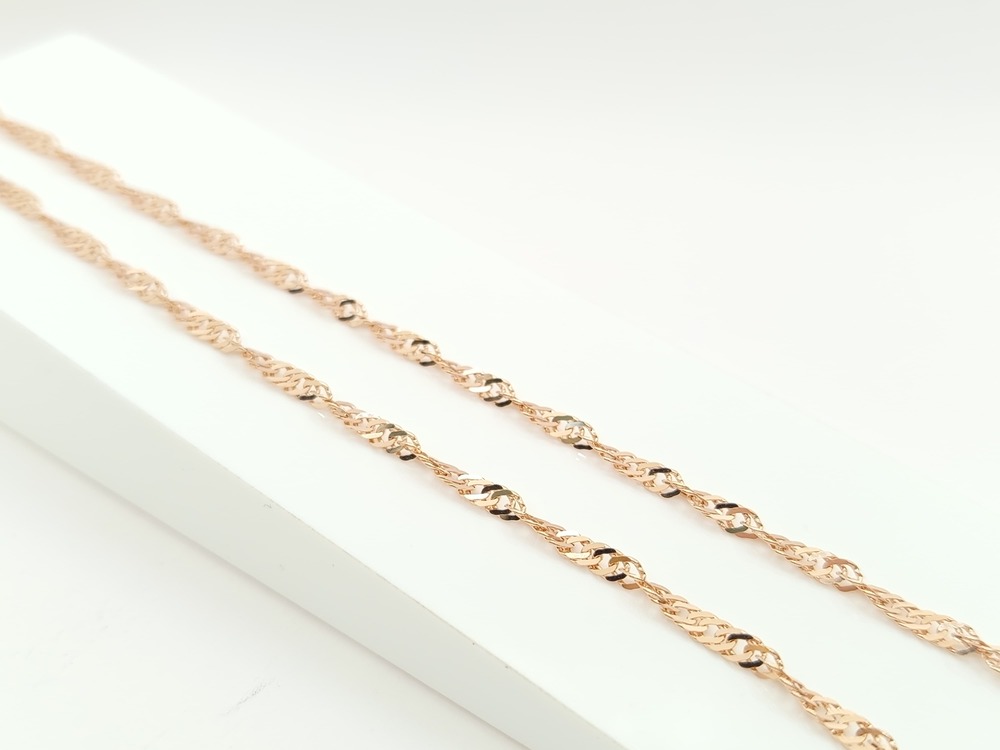 ЦЕПЬ ПУСТОТЕЛАЯ Сингапур (Au 585)