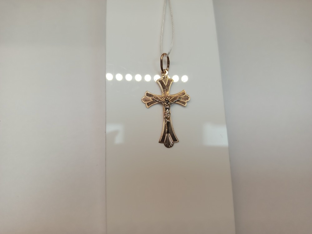 ПОДВЕСКА КРЕСТ БЕЗ КАМНЯ (Au 585)