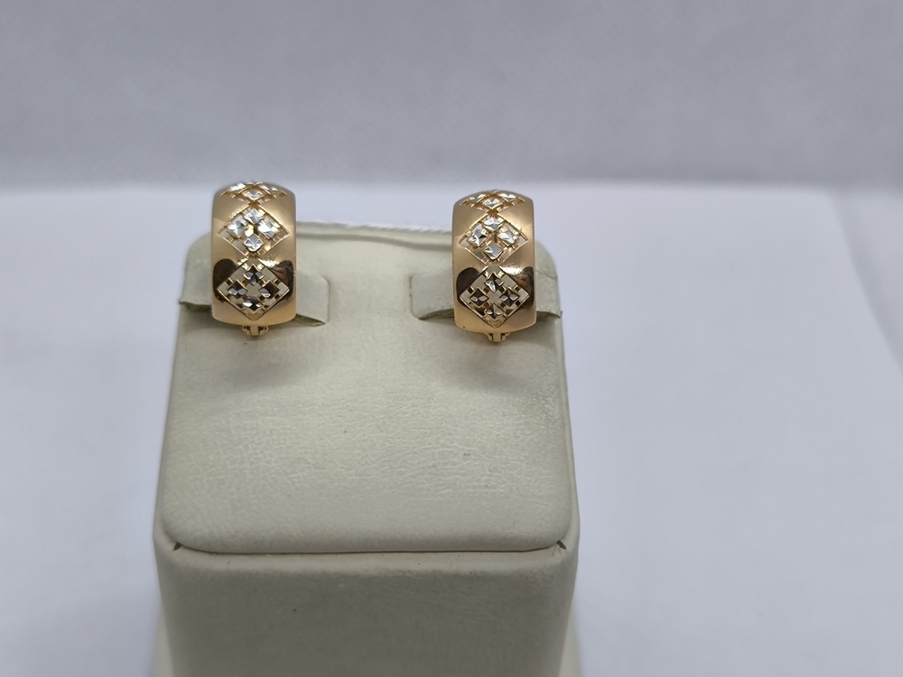 СБКМ585 СЕРЬГИ БЕЗ КАМНЯ (Au 585)