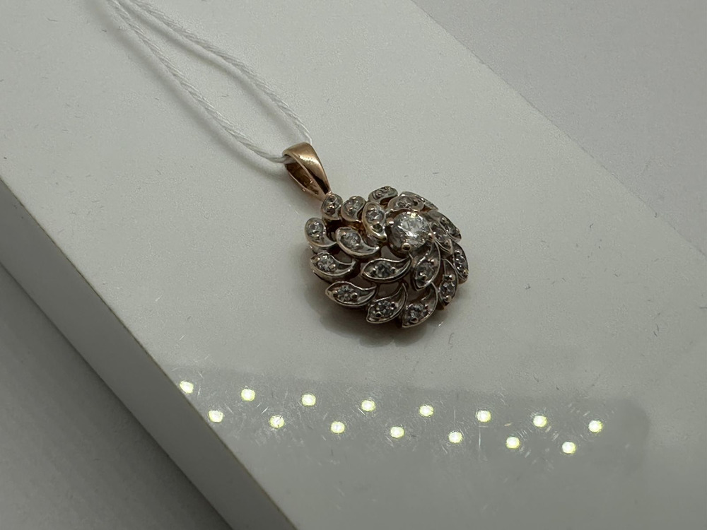 ПОДКМИ585 ПОДВЕСКА С КАМНЯМИ (Au 585)