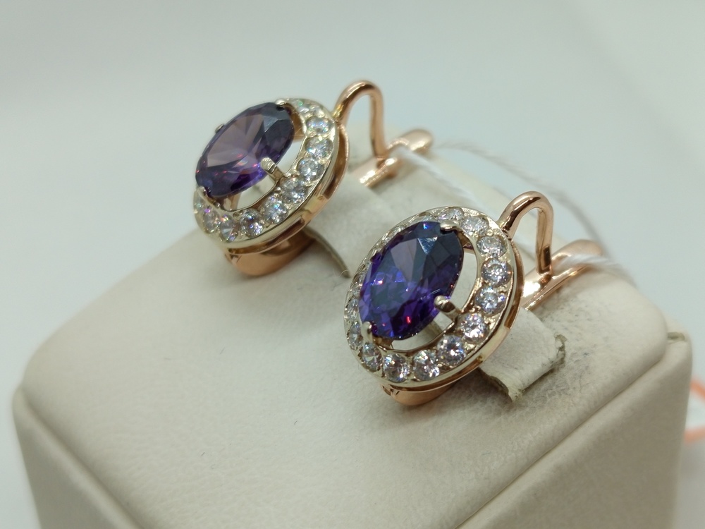 СЕРЬГИ С КАМНЯМИ (Au 585)