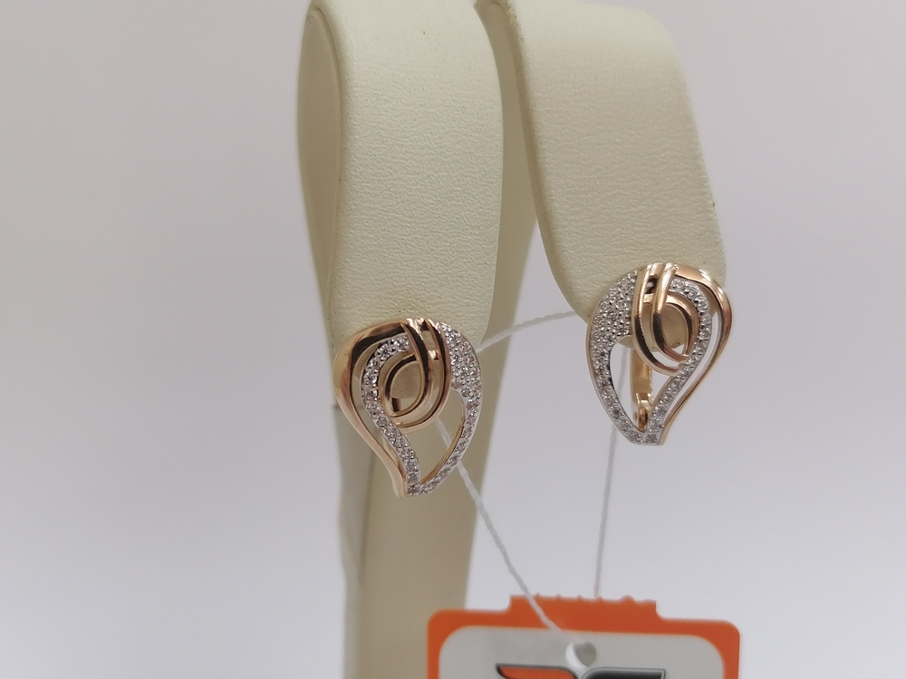 СКМИ585 СЕРЬГИ С КАМНЯМИ (Au 585)