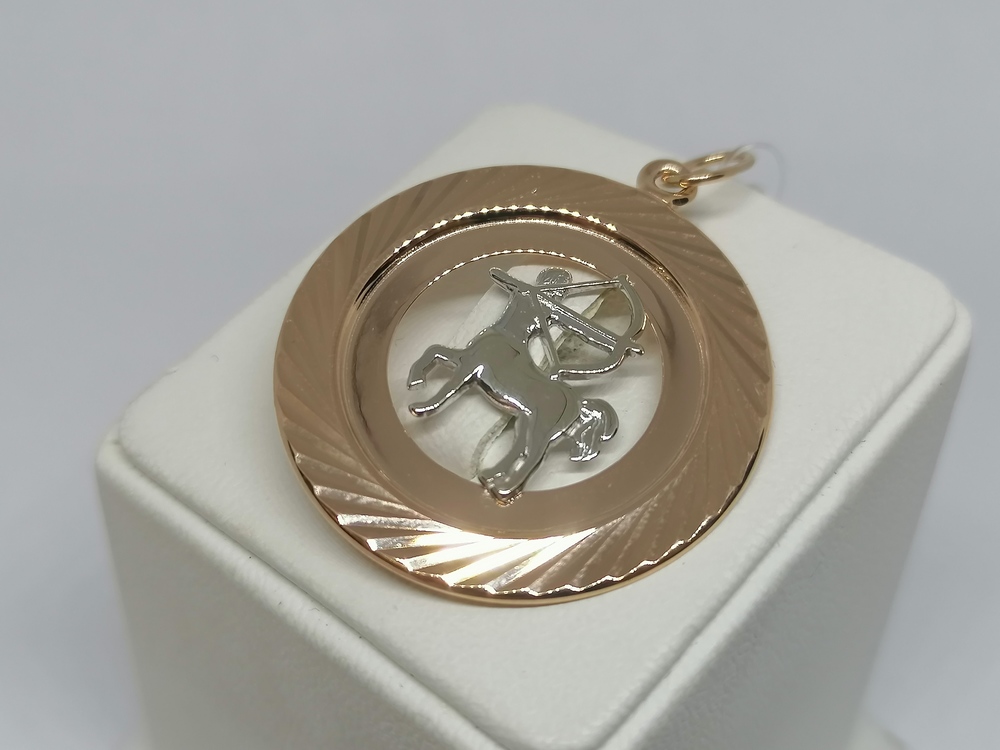 ПОДВЕСКА ЗНАК ЗОДИАКА СТРЕЛЕЦ (Au 585)